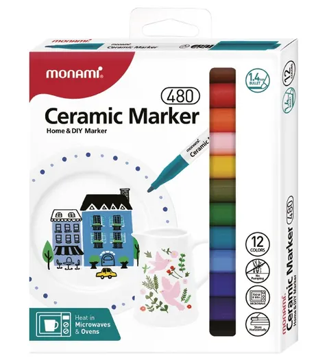 Markery Do Ceramiki Ceramic Marker B 1,4mm 480 12 Kolorów Monami