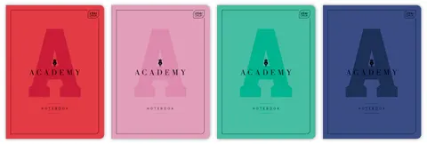Zeszyt A5 32 kartki w linię M 90g ACADEMY Hybrid INTERDRUK