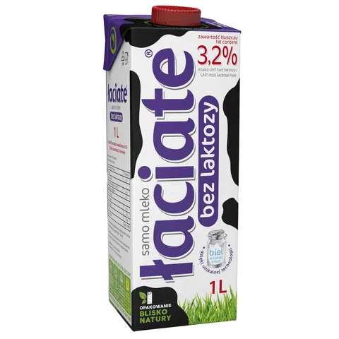 MLEKO ŁACIATE UHT BEZ LAKTOZY 3,2% 1L