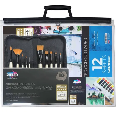 Zestaw Watercolour Art A3 Zieler - 24 farby + akcesoria