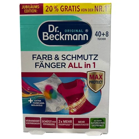 Dr. Beckmann Farb & Schmutz Fänger All in 1 – chusteczki do prania 40+8 szt.