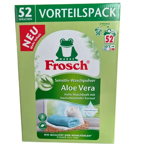 Frosch Sensitive Aloe Vera proszek do prania 3,432 kg- 52 prania