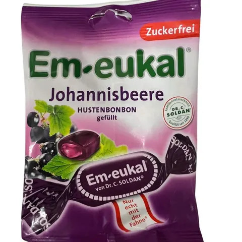 Em-eukal Johannisbeere Zuckerfrei – cukierki na kaszel bez cukru 75 g