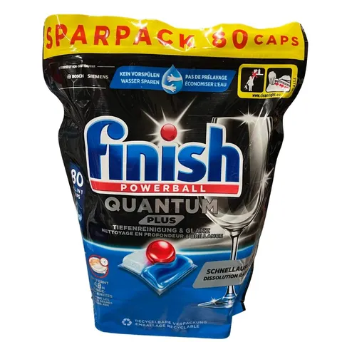 Finish Quantum Plus Powerball – kapsułki do zmywarki 80 szt.