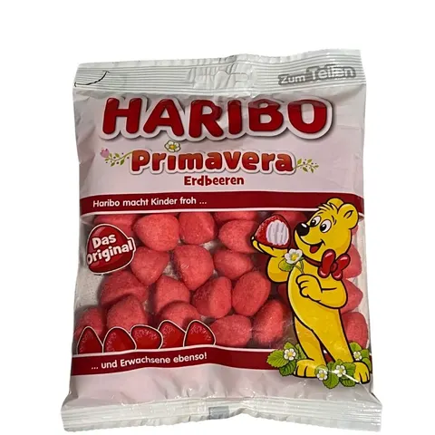 Haribo Primavera Erdbeeren – pianki truskawkowe, 175 g