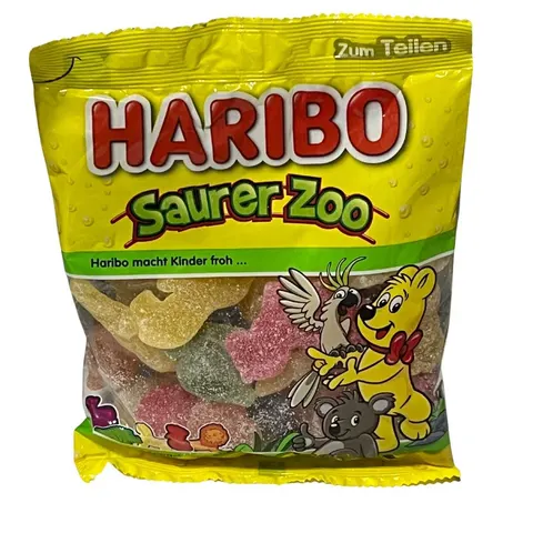 HARIBO Saurer-Zoo 175 g – Kwaśne Żelki Owocowe