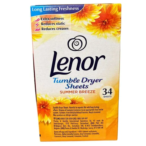 Lenor chusteczki Summer Breeze do suszarki zapachowe34 szt