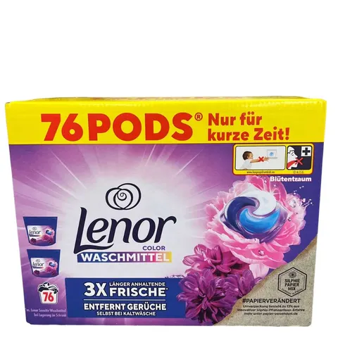 Lenor 2x38 prań kapsułki 3in1 Kolor Blütentraum
