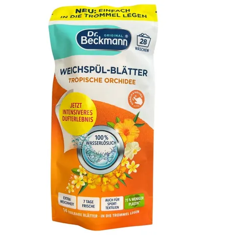 Dr. Beckmann listki do płukania Tropical Orchid 14 szt. 28 prań