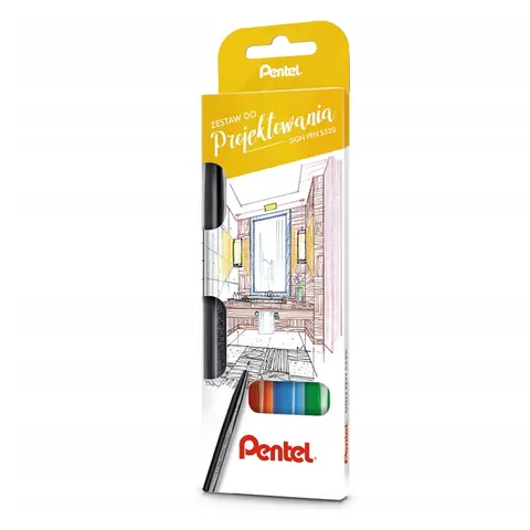 Zestaw Pisaków Sign Pen Pentel Do Projektowania i Komiksów