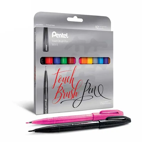 Zestaw pisaków do kaligrafii Touch Brush Pen Pentel 12 szt