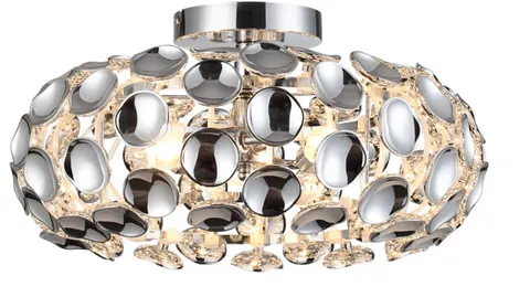 Ozdobny plafon Ferrara do salonu srebrny 3xE14 LP-17060/3C Light Prestige