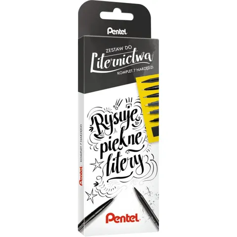 Zestaw do Liternictwa „Rysuję piękne litery” Pentel - komplet 7 narzędzi