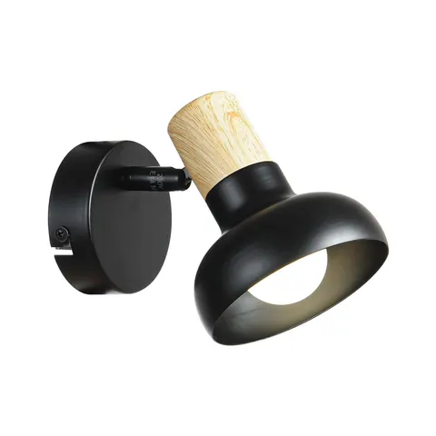 Kinkiet ścienny z nowoczesnym czarnym kloszem AREZZO LP-1420/1W BK Light Prestige