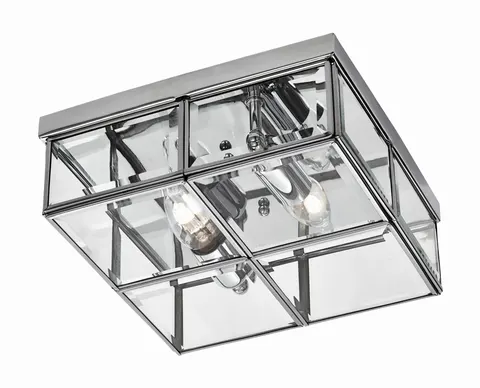 Plafon w geometrycznym kształcie MONZA chromowany do salonu 2xE14 LP-2323/2C Light Prestige