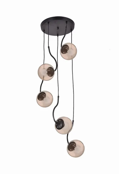 Lampa wisząca Hook 5 czarna LP-125/5P Light Prestige