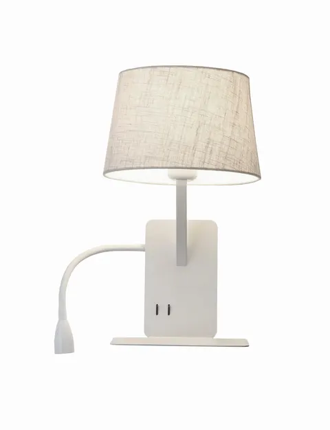 Kinkiet Dakota z półką biały - lewy LP-2121/1W Light Prestige