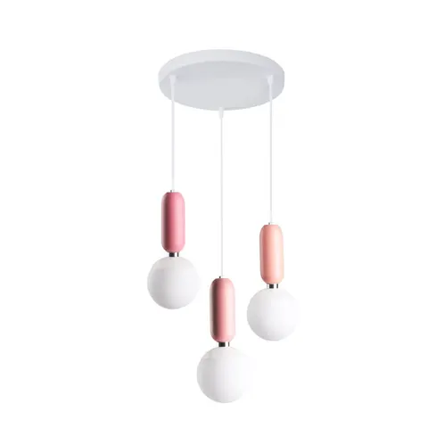 Lampa wisząca Rubi 3 różowa LP-044/3P Pink Light Prestige