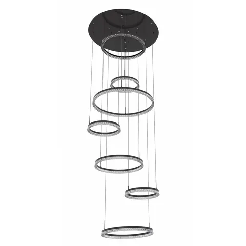 Lampa wisząca Hall 350 cm czarny LED CCT LP-7098/7P BK Light Prestige