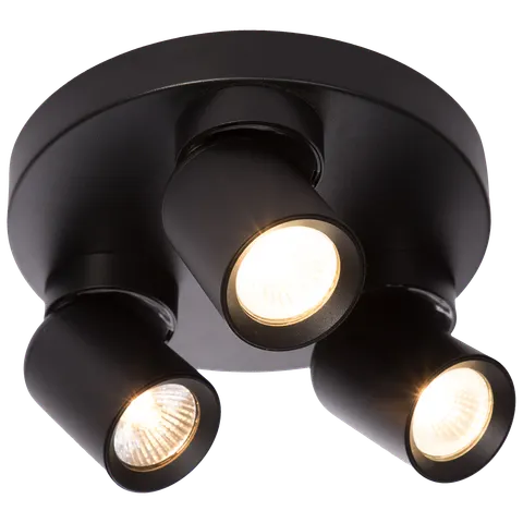 Plafon Pointa czarny 3xGU10 LP-6398/3C Round BK Light Prestige