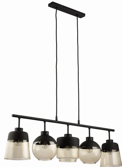 Lampa wisząca 5PŁ AMBER - 2382