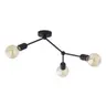 Lampa sufitowa czarna 3-ramienna w loftowym stylu do salonu 3xE27 FANTASY - 3128