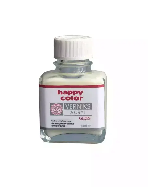 Werniks akrylowy błyszczący Happy Color 75 ml przezroczysty