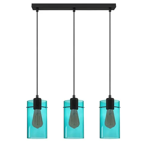 Lampa wisząca na listwie FIRENZE NEW niebieska - 3453