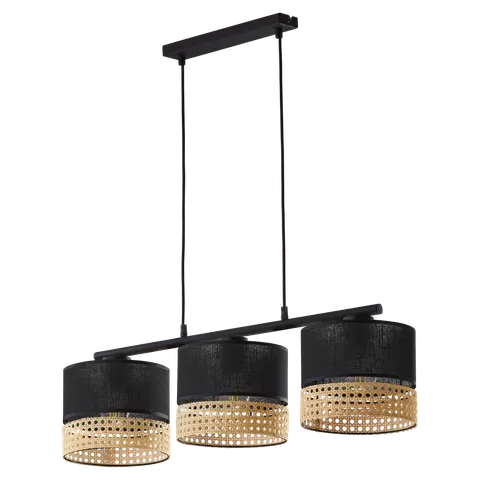 Lampa wisząca na listwie PAGLIA BLACK - 6456