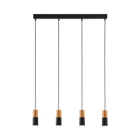 Lampa wisząca ELIT BLACK/WOOD - 6311