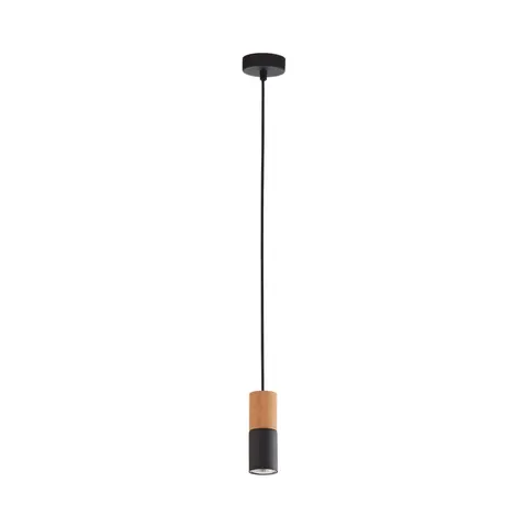 Lampa wisząca ELIT BLACK/WOOD - 6309