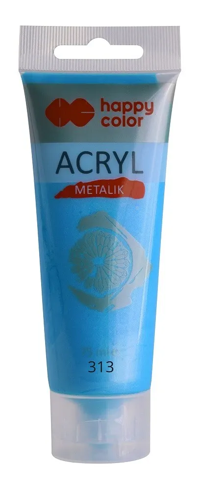 Farba akrylowa Happy Color 75 ml - 313 Niebieski perłowy metalik