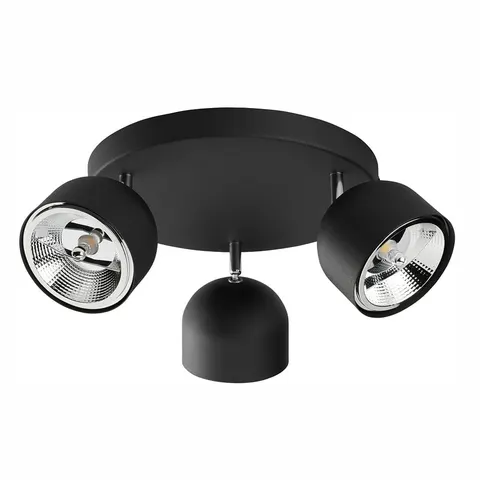Lampa sufitowa ALTEA BLACK 3 PŁ + żarówki - 6519