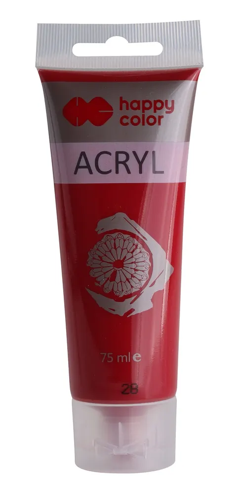 Farba akrylowa 75ml, rubin, Happy Color NR 28