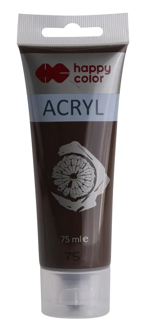 Farba akrylowa Happy Color 75 ml - 75 Ciemnobrązowy