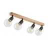 Lampa sufitowa SIMPLY WOOD 4 PŁ BLACK - 4752
