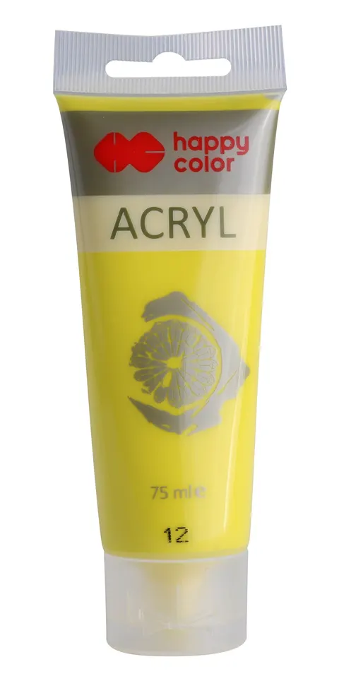 Farba akrylowa Happy Color 75 ml - 12 Cytrynowy