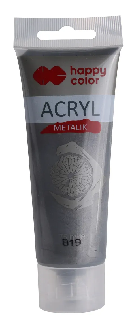 Farba akrylowa Happy Color 75 ml - 819 Czarne srebro