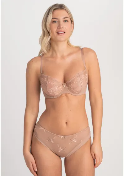 Samanta - Biustonosz Juno A142 cappuccino miękki Beżowy 75C