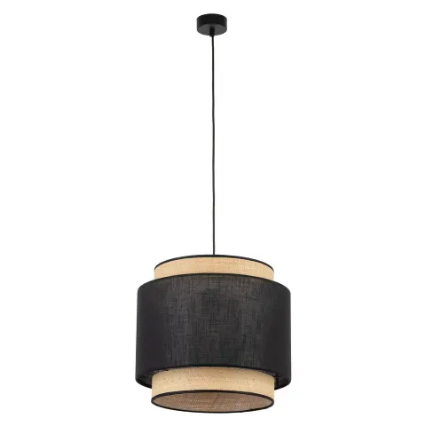 Lampa wisząca BOHO NEW 1 - punktowa Czarny / słomkowy - 5657