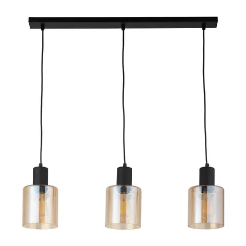 Lampa wisząca SIERRA czarna LISTWA - 6658