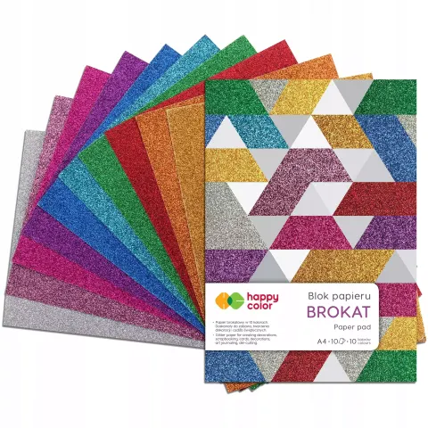 Blok effect Happy Color Brokat - A4, 150 g, 10 ark.