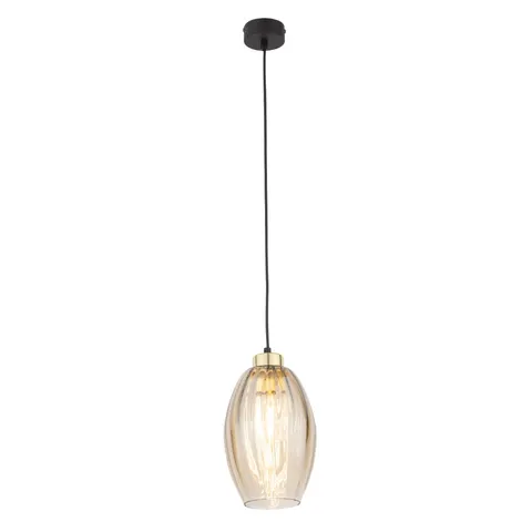 Elegancka lampa wisząca SEBO szklany ozdobny klosz na E27 - 4633