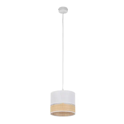 Rustykalna lampa wisząca PAGLIA do salonu biała na E27 - 4766