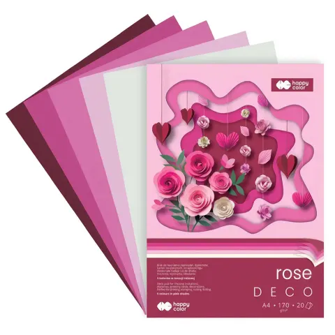 Blok A4/20K DecoRose170g HAPPY COLOR