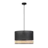 Lampa wisząca z czarnym kloszem PAGLIA w stylu boho, E27 do jadalni - 4767