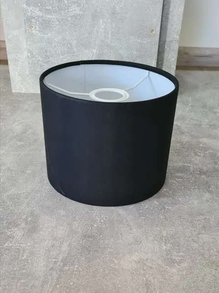 ABAŻUR ENZO czarny shintz walec - 8984