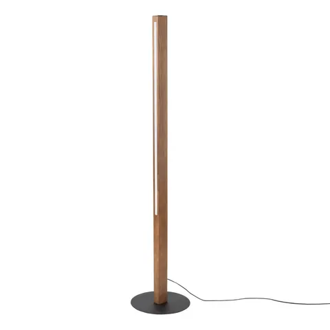 Lampa podłogowa drewniana 36W LED TEO Orzech - 1410