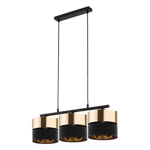 Lampa wisząca czaarno-złota E27 HILTON BLACK / GOLD - 4567