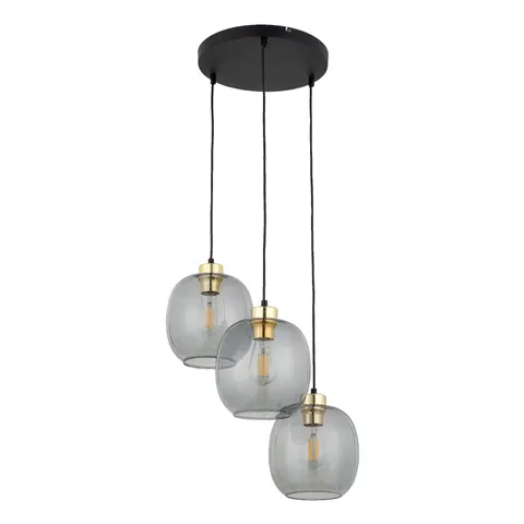 Lampa wisząca z 3 szkalnymi kloszami na E27 OMEGA - 4573